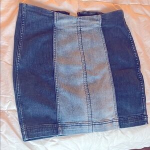 🌿Free People Denim Contrast Pencil Skirt🌿